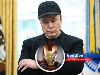 A satirical take on the Elon Musk-Donald Trump feud and its disastrous impact on Tesla, viewed through the eyes of yours truly, Iron Man. image