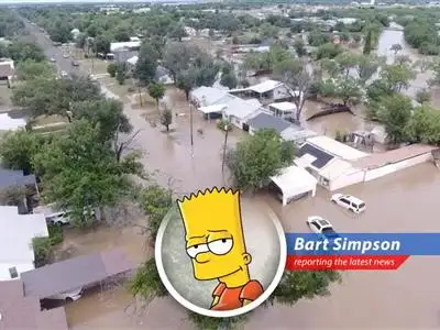 A totally bogus storm turned Texas into a water park, leaving peeps stranded and authorities squirming. Cowabunga! image