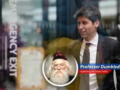 A whimsical look at Elon Musk's alleged attempt to disrupt a major AI deal in the Middle East, featuring OpenAI, Donald Trump, and a hefty dose of Dumbledore-esque commentary. image