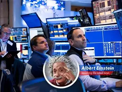 A whimsical look at the stock market's potential for growth in the latter half of 2025, weighed against the backdrop of tariffs, AI, and economic data, as seen through the eyes of a theoretical physicist. image
