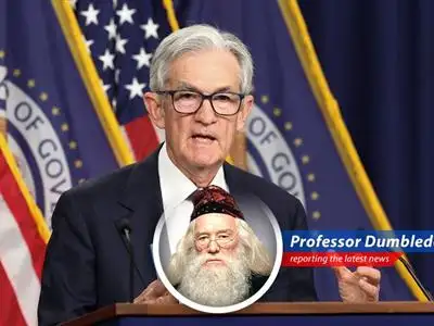 A whimsical yet insightful examination of Federal Reserve Chair Jerome Powell's tightrope walk between economic stability and political pressure, viewed through the lens of historical precedents and a touch of Dumbledore's wisdom. image