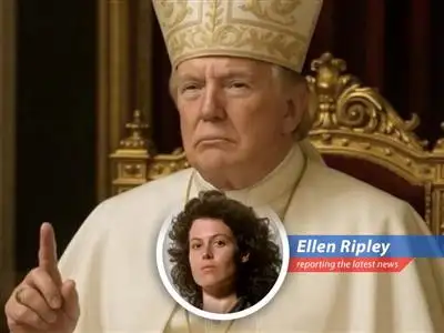 AI-generated image of Trump as the Pope surfaces, reminding everyone that politics is scarier than any Xenomorph. image