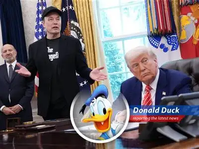 After a kerfuffle with ol' what's-his-name, Elon's Tesla bounces back with driverless car tests in Austin, leaving Donald Duck quacking with curiosity and a touch of skepticism! image