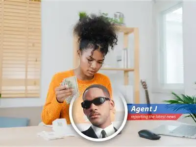 Agent J reports on how Earthlings are ditching 'revenge spending' for 'revenge saving' due to economic anxieties, offering tips to boost savings and avoid financial neuralyzer moments. image