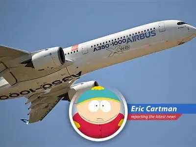 Airbus cleans up at the Paris Air Show while Boeing hides under a rock, probably crying. Deals are flying faster than Kenny can die! image