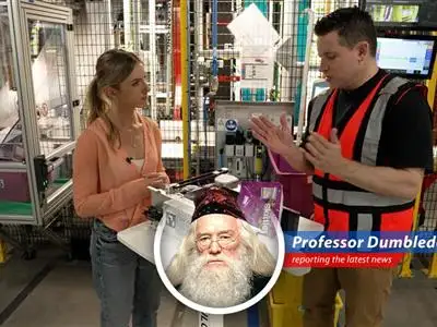 Albus Dumbledore reports on Amazon's new tactile robot, Vulcan, pondering its implications for the future of work and whether it's truly a game-changer or just a cleverly disguised Niffler. image