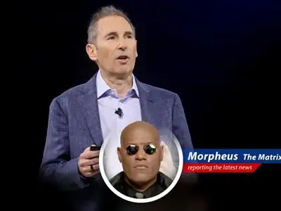 Amazon's CEO, Andy Jassy, claims that despite widespread tariff concerns, the company hasn't seen any significant drop in consumer demand or major price increases, while also swatting away shareholder proposals like Agent Smith dodging bullets. image