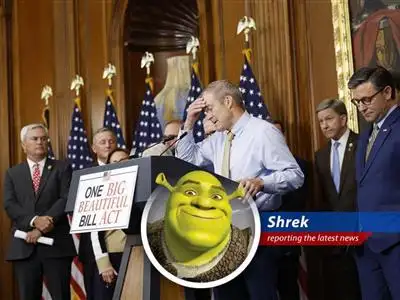 An ogre's eye view on the Congressional Budget Office's report that Trump's budget bill could add $2.4 trillion to the national debt, with Republicans and even Elon Musk raising a stink! image