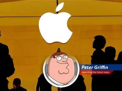 Analyst predicts further decline for Apple stock due to tariffs, trade war, and AI competition. Looks like I won't be buying that solid gold iPhone after all! image
