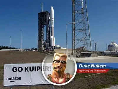Another launch delay for Amazon's Kuiper satellites due to a 'purge temperature' issue. Looks like ULA needs some hair gel and sunglasses. image