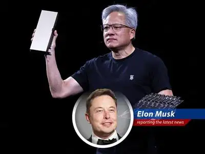 As Nvidia's stock hits an all-time high, fueled by AI dominance, I, Elon, weigh in on navigating export controls and future growth opportunities beyond this pale blue dot. image