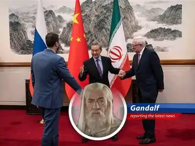 As the U.S. engages Iran, Gandalf the Grey casts his wise eye upon China's strategic positioning, balancing alliances and potential gains in a world teetering on the edge. image