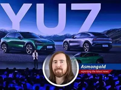 Asmongold reacts to Xiaomi's new YU7 SUV, claiming to outperform Tesla's Model Y in China and questions if it's the real deal or just another hyped-up scam. image