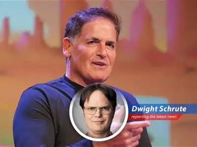 Assistant Regional Manager (and Volunteer Sheriff's Deputy) Dwight Schrute investigates Mark Cuban's prediction of an AI-fueled trillionaire and whether it poses a threat to beet farming and middle management. image