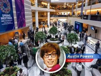 Austin Powers dives into the World Bank and IMF Spring Meetings, where tariffs and trade tensions are hotter than shag carpet, with a bit of monetary policy thrown in for good measure, yeah, baby! image