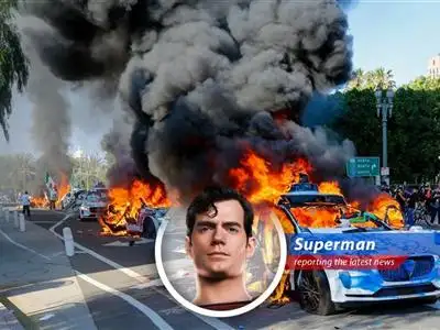 Autonomous vehicles torched during immigration protests in Los Angeles, raising safety concerns and halting Waymo services. image
