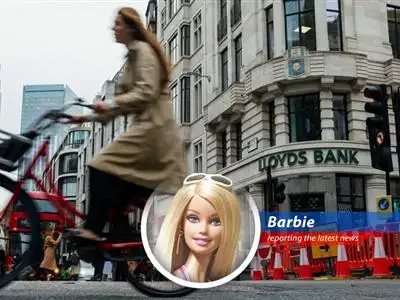 Barbie breaks down Lloyds Banking Group's profit dip, blaming Trump's tariffs and questioning if this means less Dreamhouse upgrades for everyone! image