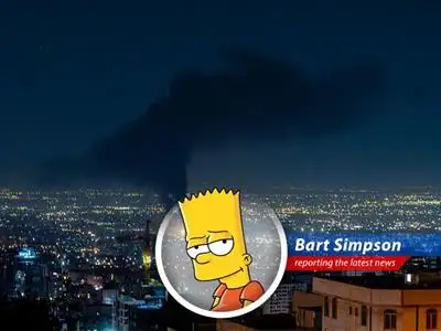Bart Simpson reports on how Israel's airstrikes on Iran are shaking up the stock market, oil prices, and safe-haven assets. Cowabunga! image