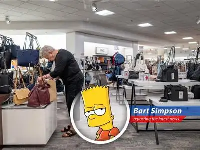 Bart Simpson reports on how Trump's tariffs are making stuff more expensive at stores like Macy's and Nordstrom, and who's gonna pay for it? Ay, caramba! image