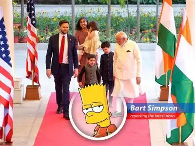 Bart Simpson reports on the surprising progress in trade talks between India and the U.S., featuring tariffs, diplomacy, and maybe even some Krusty Burgers. image