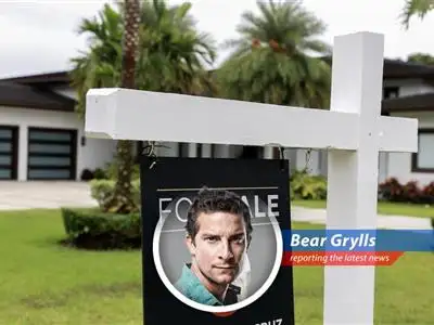 Bear Grylls reports on the recent surge in mortgage rates following a US credit rating downgrade, leaving potential homebuyers scrambling for cover. image