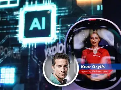 Bear Grylls tackles the advertising industry's AI revolution, where survival depends on embracing change, outsmarting the machines, and not drinking your own...well, you know. image