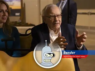 Bender analyzes the recent stock market turbulence, Warren Buffett's advice, and provides a robot's (highly biased) perspective on navigating economic uncertainty. image