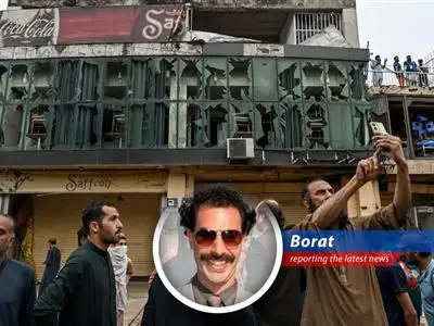 Borat investigates the escalating tensions between India and Pakistan, featuring drone attacks, civilian casualties, and the ever-present threat of another big problem. image