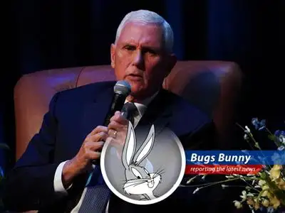 Bugs Bunny reports on Mike Pence advising Donald Trump to reject a lavish jet gift from Qatar due to national security concerns. Could this be a rascally rabbit hole? image
