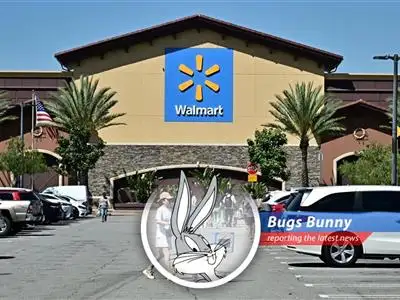 Bugs Bunny reports on Walmart's latest quarterly earnings, tariff troubles, and e-commerce triumphs, all while keeping an eye out for Elmer Fudd. image