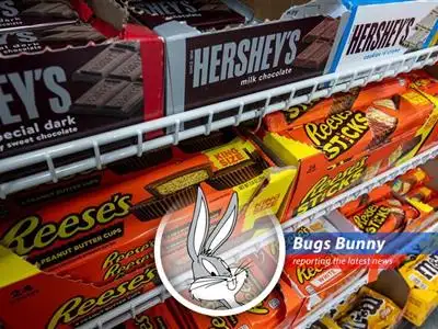 Bugs Bunny reports on the latest stock market rollercoaster, where candy CEOs switch, solar takes a dive, and AI gets a boost. It's a humdinger! image