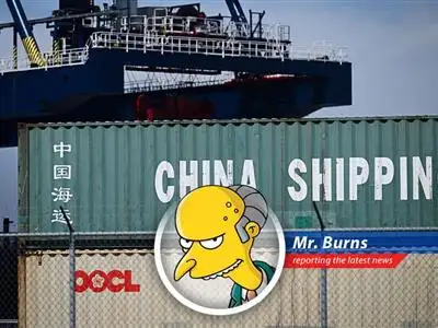 Burns analyses China's export surge amid US trade tensions, finding potential profits and gloating over America's woes. image