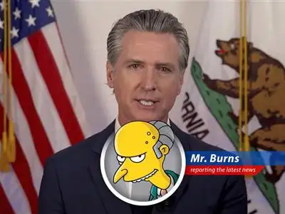 California Governor Gavin Newsom seeks nearly $800 million in damages from Fox News, alleging defamation over claims about a phone call with former President Donald Trump. Smithers, prepare my checkbook... just kidding! image