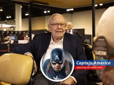 Captain America reports on Berkshire Hathaway's impressive market performance and the launch of an ETF designed to mimic Buffett's investment strategy while providing income. image