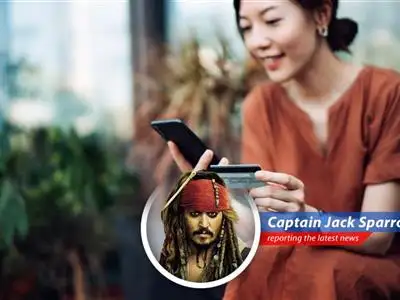 Captain Jack Sparrow navigates the treacherous waters of small business finance, revealing the best credit cards for new ventures and those with less-than-perfect credit, with a touch of pirate wit and wisdom. image