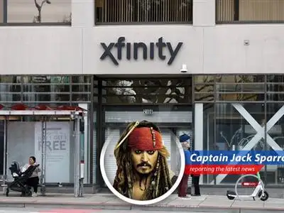 Captain Jack Sparrow reports on Comcast's turbulent first quarter, where broadband faces Davy Jones' Locker while mobile finds treasure, and Peacock struts like a, well, peacock! image