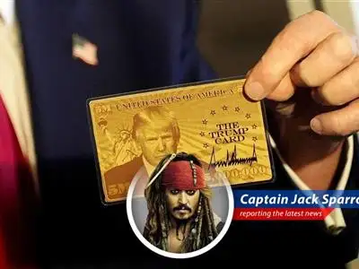 Captain Jack Sparrow reports on Donald Trump's ambitious new immigration plan, the 'Trump Card,' examining its potential, pitfalls, and the legal and financial storms it may face, all while navigating the treacherous waters of global wealth and immigration. image
