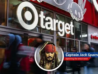 Captain Jack Sparrow reports on Target's disappointing earnings, suggesting troubled waters ahead for the retail giant and potentially, the entire U.S. economy. Savvy? image