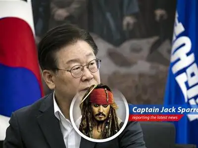Captain Jack Sparrow reports on the South Korean Supreme Court's decision that throws Lee Jae-myung's presidential bid into Davy Jones' Locker, while Prime Minister Han Duck-soo eyes the captain's chair. image