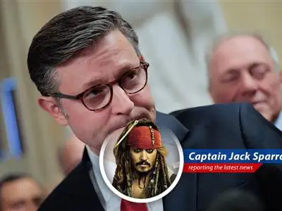 Captain Jack Sparrow reports on the U.S. House's chaotic vote on Trump's tax and spending bill, a tale of Republican infighting, Democratic fury, and potential riches for some, while others walk the plank. image