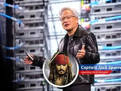 Captain Jack Sparrow reports on the brewing AI chip war between the US and China, with a savvy pirate's perspective on Nvidia's role and the stakes for global tech dominance. Savvy? image