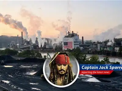 Captain Jack Sparrow reports on the unlikely alliance between U.S. Steel and Nippon Steel, brokered by none other than President Trump, promising jobs and riches! image