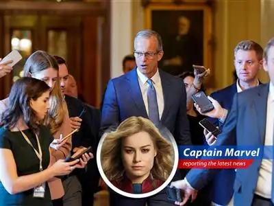 Captain Marvel dissects the Senate's chaotic 'vote-a-rama' on Trump's megabill, complete with political posturing, party-line squabbles, and a looming July 4th deadline. image