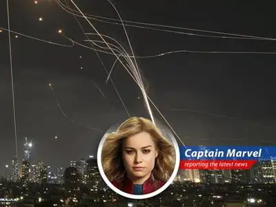 Captain Marvel investigates the Iron Dome, Israel's missile defense system, with a healthy dose of cosmic perspective and sarcasm. image