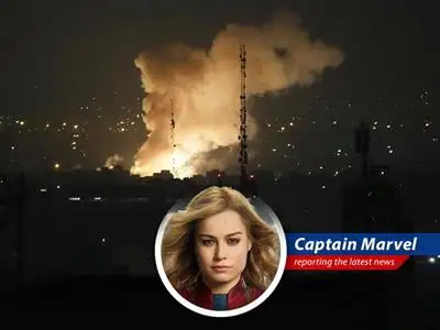 Captain Marvel reports on escalating tensions between Israel and Iran following airstrikes, potential global repercussions, and the US response...or lack thereof. image