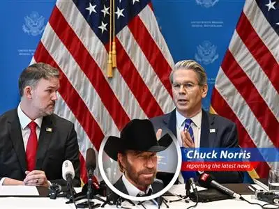 Chuck Norris breaks down the U.S.-China trade agreement, proving that even global economics can't escape his roundhouse kick of awesomeness. image