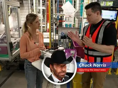 Chuck Norris gives his take on Amazon's new AI-powered warehouse robot, Vulcan, designed to handle items with a sense of touch, and what it means for the future of human-robot collaboration. image