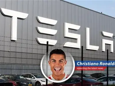 Cristiano Ronaldo gives his take on Tesla's autonomous delivery, questioning the hype and wondering if he should invest in a robot chauffeur. image
