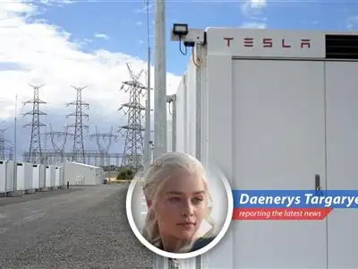 Daenerys Targaryen reports on Tesla's historic deal to build a massive grid-scale battery power plant in China, a move that could revolutionize energy and challenge the old order. image