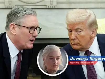 Daenerys Targaryen reports on the UK's economic woes, blaming tariffs, taxes, and a general lack of dragon-riding economists. image